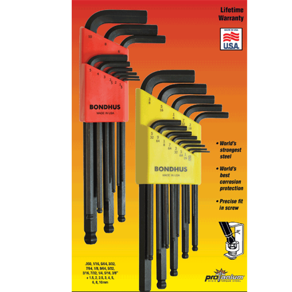 美國Bondhus波頭L型扳手TLXS8S